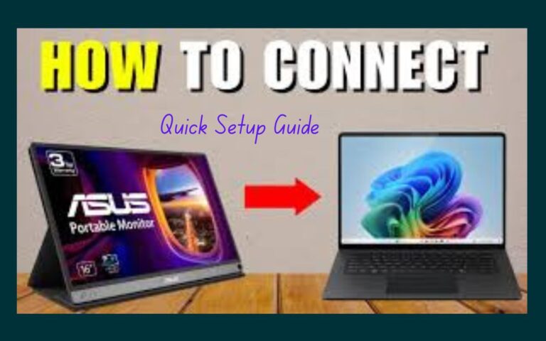 How To Connect Portable Monitor To Laptop