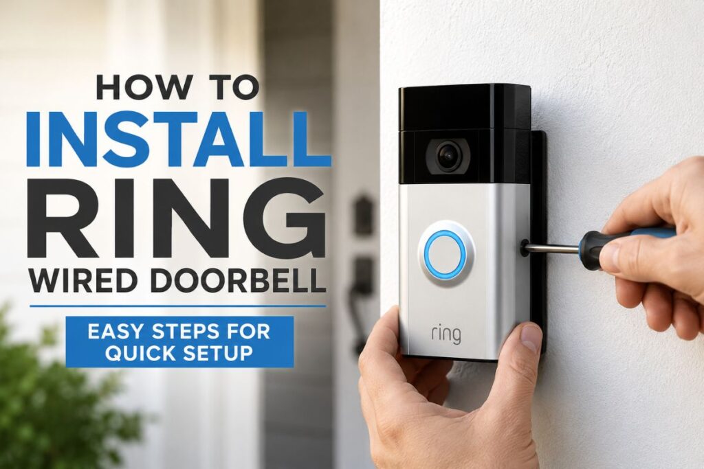How to install a Ring wired doorbell with easy step-by-step setup instructions.
